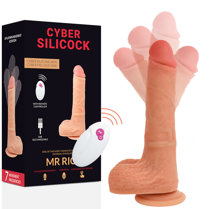 Cyber Silicock Mr Rick Dildo Realistico Vibrante Con Control Remoto 20,9 Cm