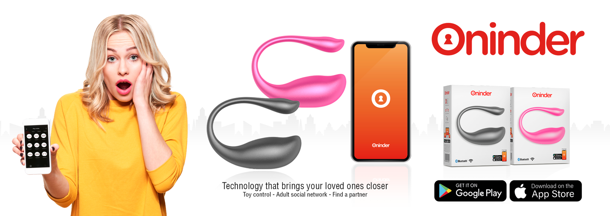 Oninder Huevo Vibrador Con App