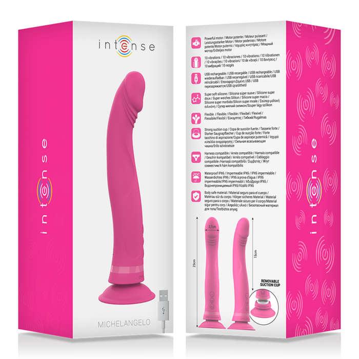 Intense Michelangelo Dildo Vibrador De Silicona Rosa