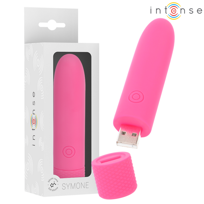 Intense Symone Usb Rechargeable Vibrating Bullet 8 Vibrations Pink 10 X 2.2 Cm