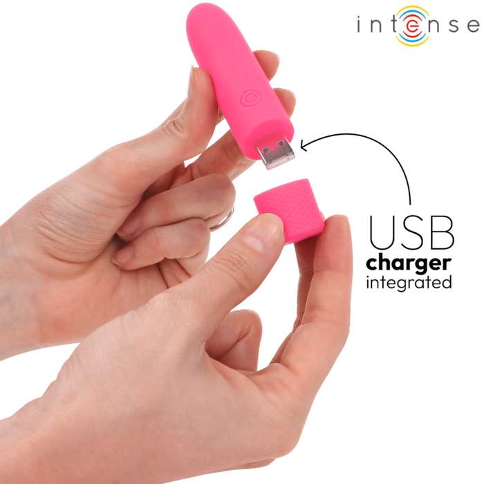 Intense Symone Usb Rechargeable Vibrating Bullet 8 Vibrations Pink 10 X 2.2 Cm
