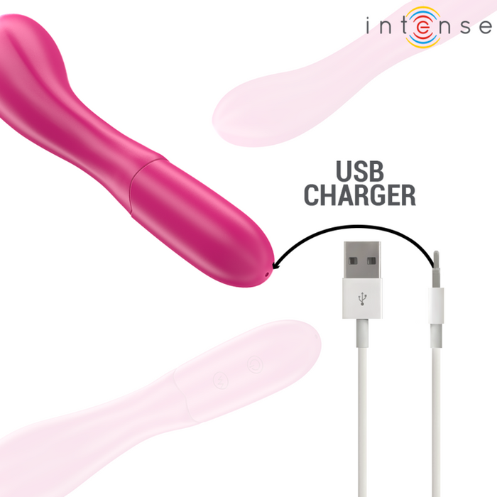 Intense Lisette Vibrador Flexible 19 cm Con 10 Vibraciones