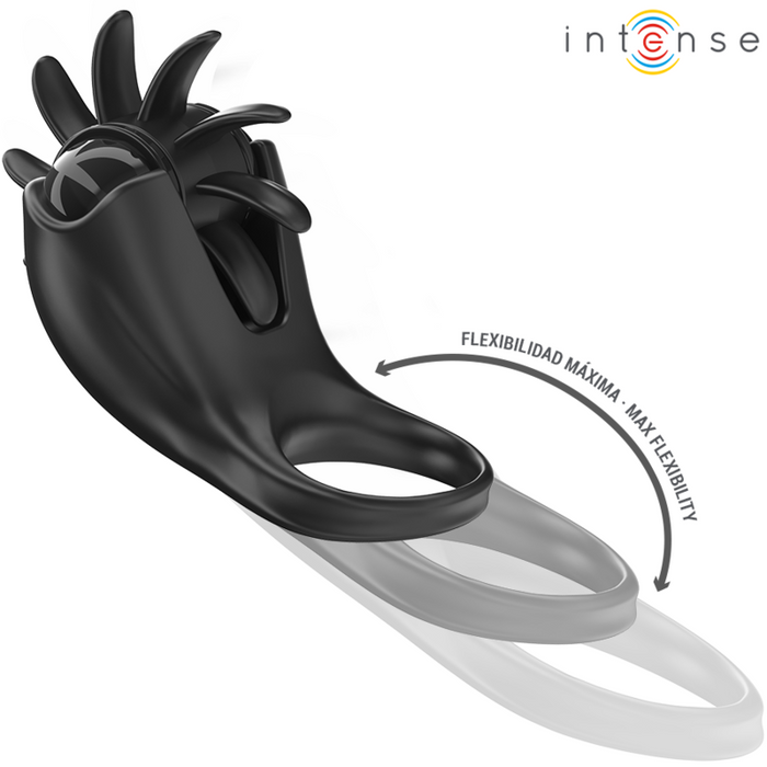 Intense Mabel Vibrating Ring 10 Vibrations With Clitoris Stimulator Black