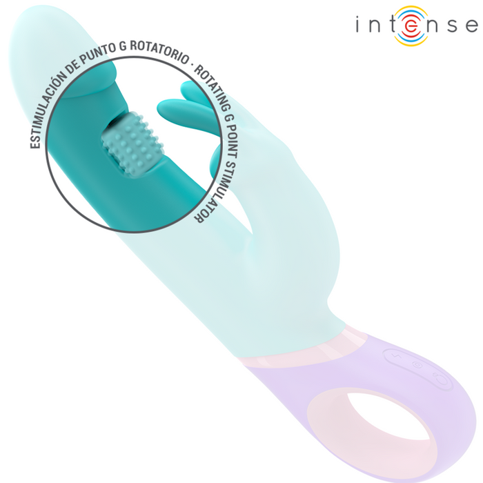 Intense Monica Vibrador Rabbit Con Rotación Punto G Azul