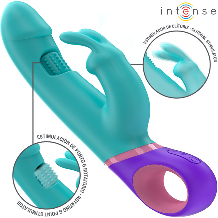 Intense Monica Vibrador Rabbit Con Rotación Punto G Azul