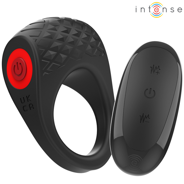 Intense Clover Vibrator Penis Ring 10 Vibrations Black