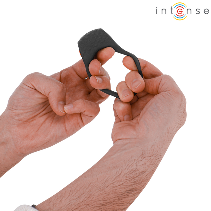Intense Clover Vibrator Penis Ring 10 Vibrations Black