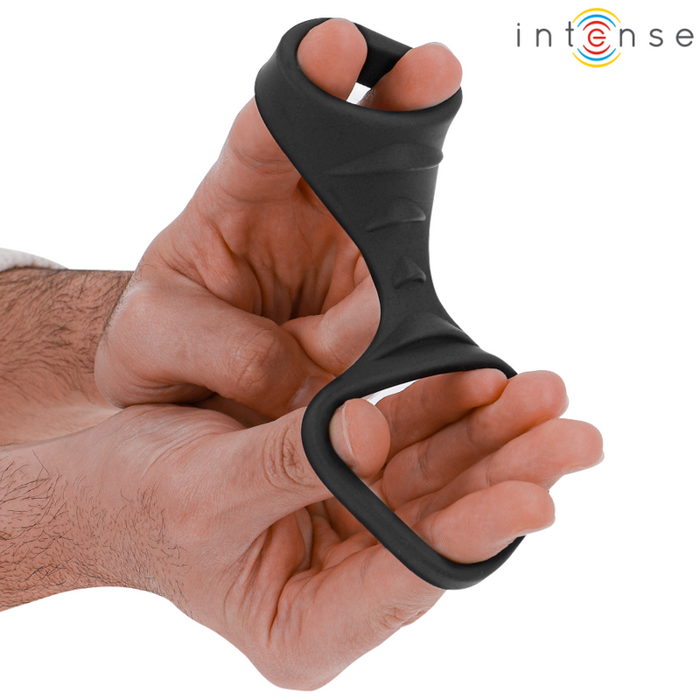 Intense Theo Double Silicone Penis Ring Black Model 3