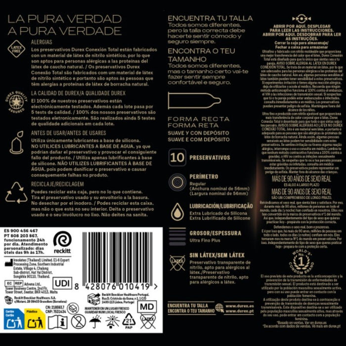 Durex Conexion Total Preservativos 10 Unidades