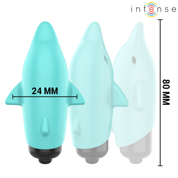 Intense Echo Vibrating Bullet Dolphin Blue 8 X 4.7 Cm