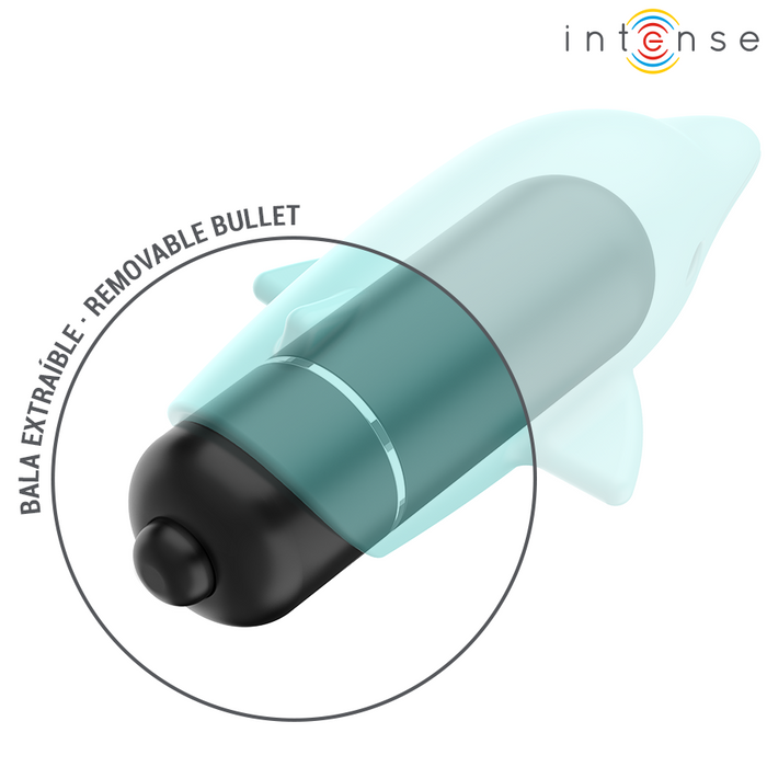 Intense Echo Vibrating Bullet Dolphin Blue 8 X 4.7 Cm