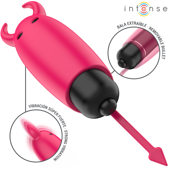 Intense Scarlet Vibrating Bullet Red Demon 9.3 X 2.4 Cm