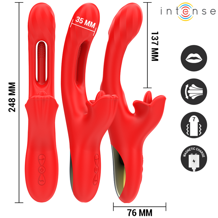 Intense Jessica Vibrador Multifunción Con Estimulación Clitoriana 24,8 cm