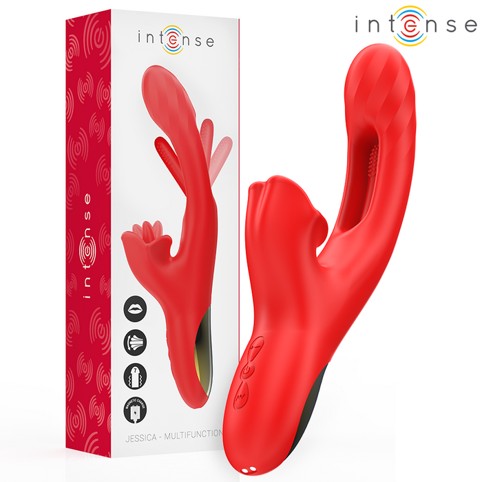 Intense Jessica Vibrador Multifunción Con Estimulación Clitoriana 24,8 cm