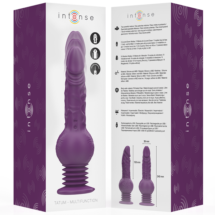 Intense Tatum Vibrador Conejito Con Movimiento Ascendente Y Descendente 24 cm