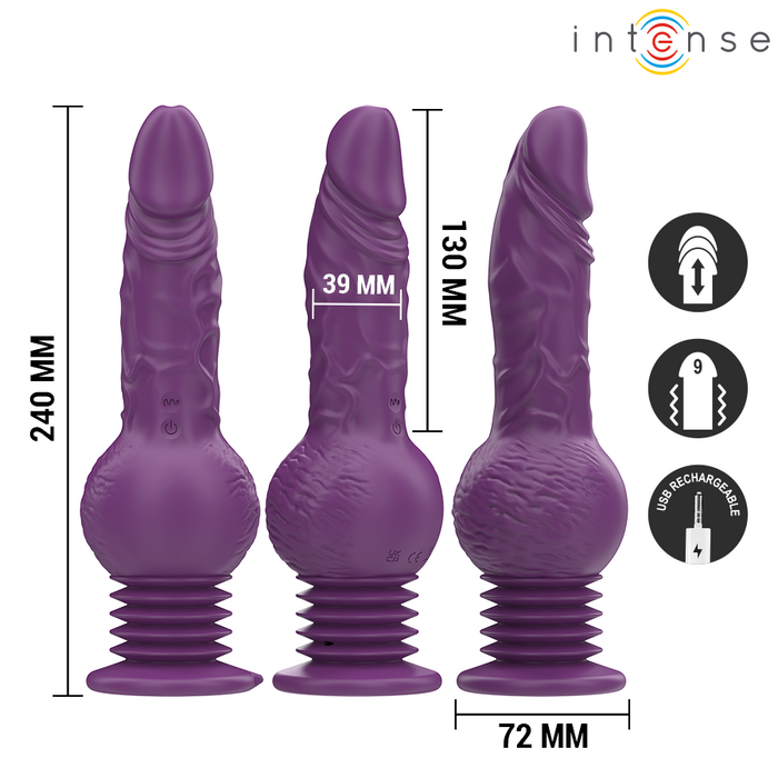 Intense Tatum Vibrador Conejito Con Movimiento Ascendente Y Descendente 24 cm