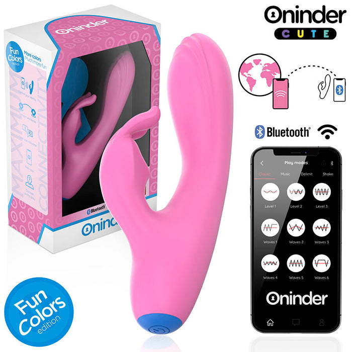 Oninder Cute Love Bunny Vibrador Punto G Con App 14 Cm