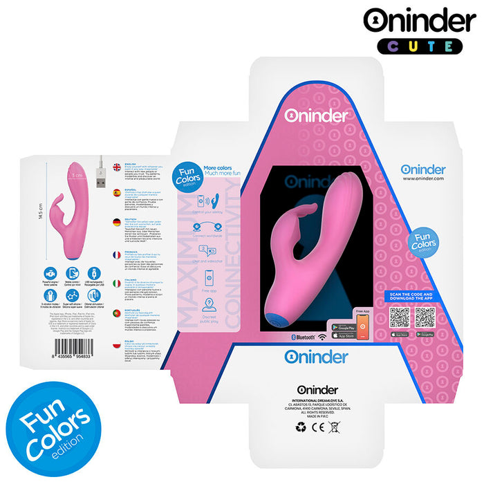Oninder Cute Love Bunny Vibrador Punto G Con App 14 Cm