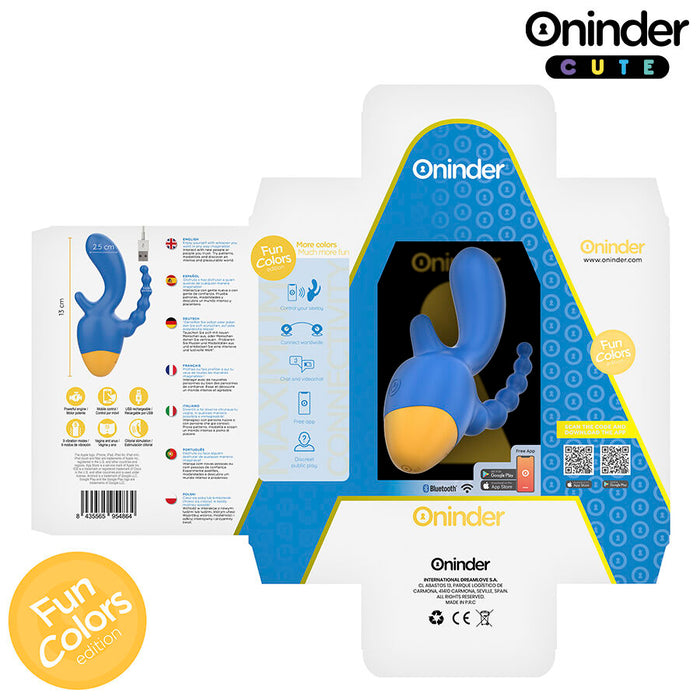 Oninder Cute Love 3 Some Triple Vibrador Con App 13 Cm