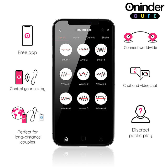 Oninder Cute Love Buddy Master Vibrador Punto G Con App 12 Cm