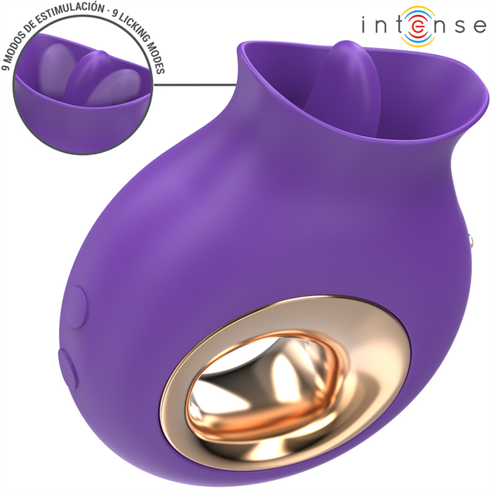 Intense Tuli Clitoris Stimulator 9 Vibrations & 9 Oscillations Purple
