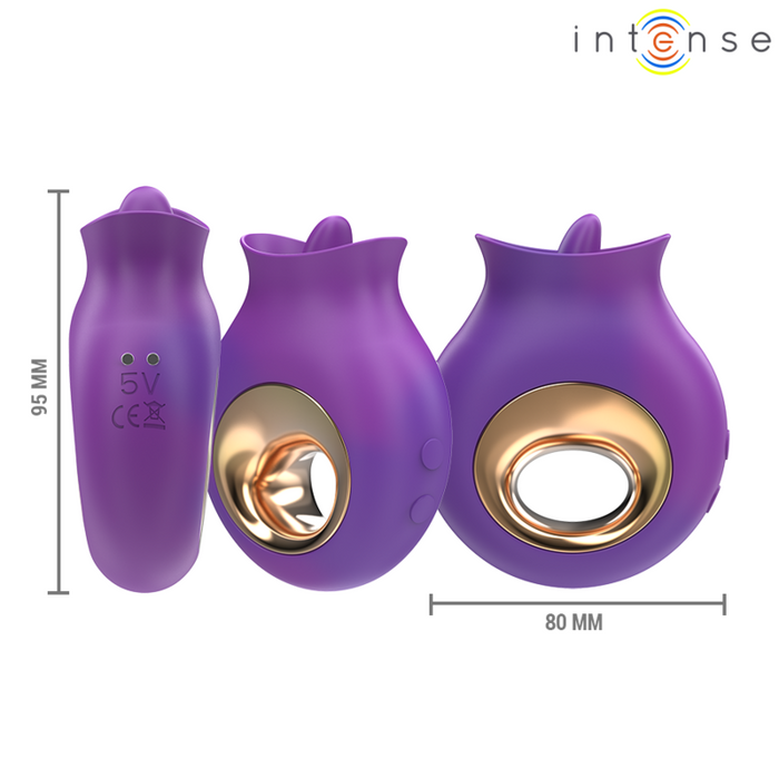 Intense Tuli Clitoris Stimulator 9 Vibrations & 9 Oscillations Purple