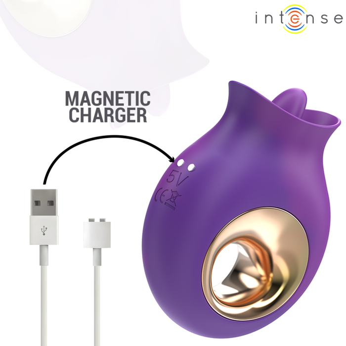 Intense Tuli Clitoris Stimulator 9 Vibrations & 9 Oscillations Purple