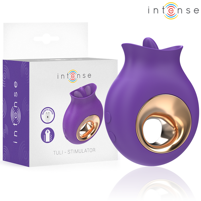 Intense Tuli Clitoris Stimulator 9 Vibrations & 9 Oscillations Purple