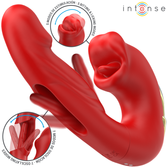 Intense Nathy Vibrador Doble Con Boca Estimuladora