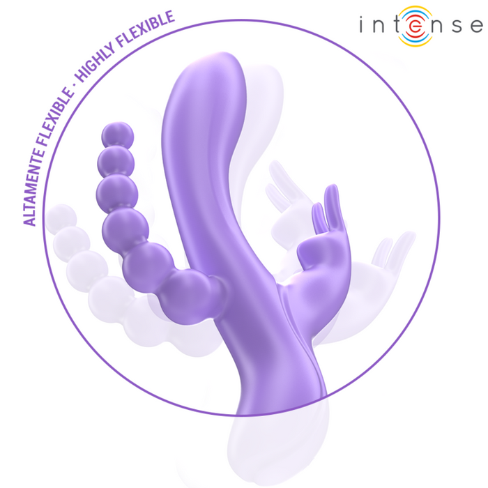 Intense Miko Vibrador Triple Conejito Y Estimulador Anal