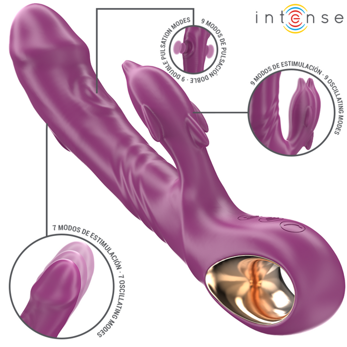 Intense Halle Vibrador Con Lengua Estimuladora Morado