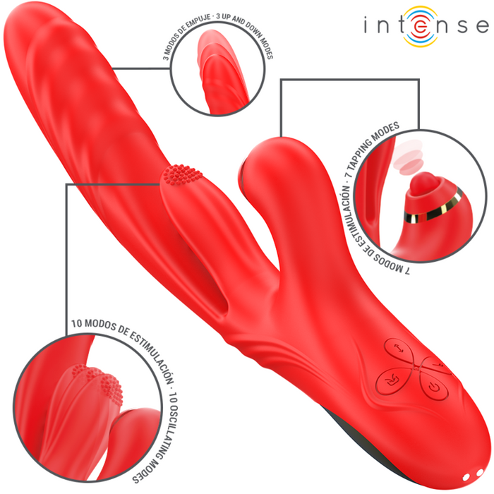 Intense Rosalia Vibrador Multifunción 3 En 1 Rojo
