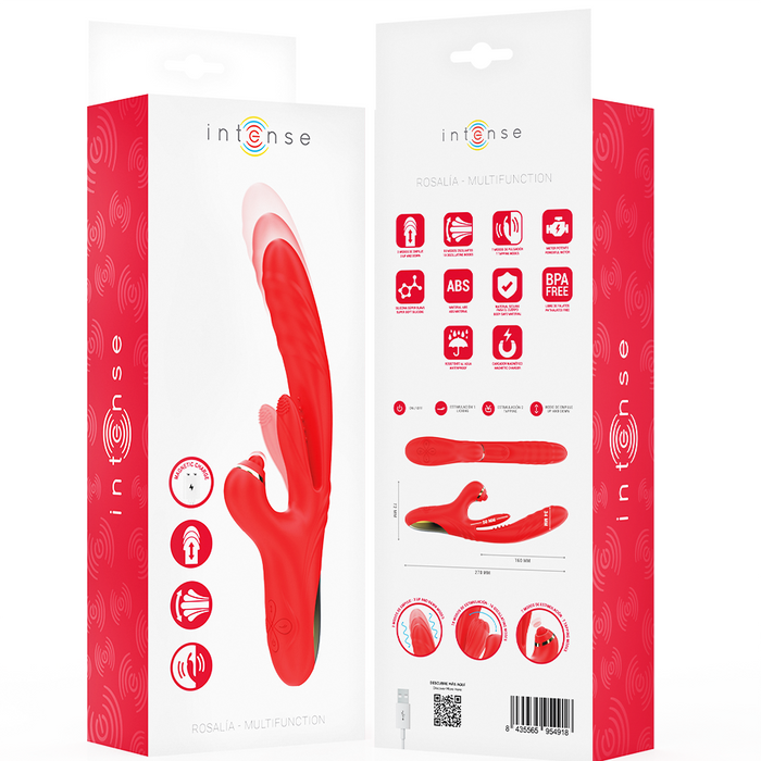 Intense Rosalia Vibrador Multifunción 3 En 1 Rojo