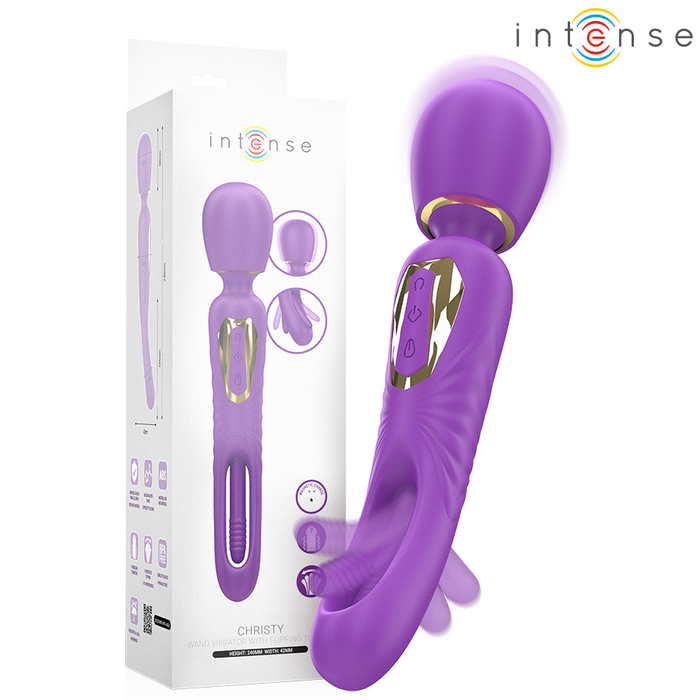 Intense Christy Vibrador Wand Con Lengua Giratoria