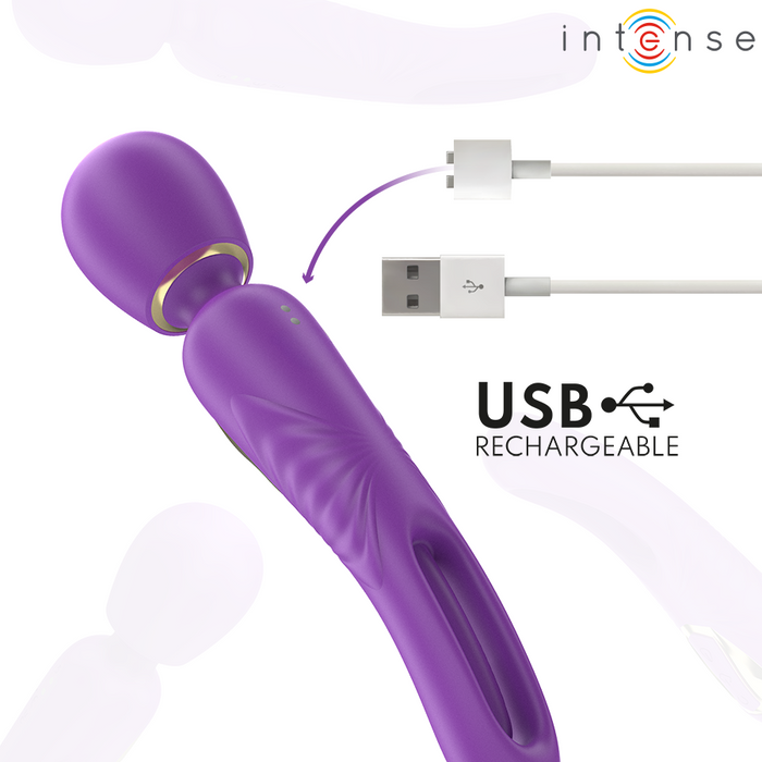 Intense Christy Vibrador Wand Con Lengua Giratoria
