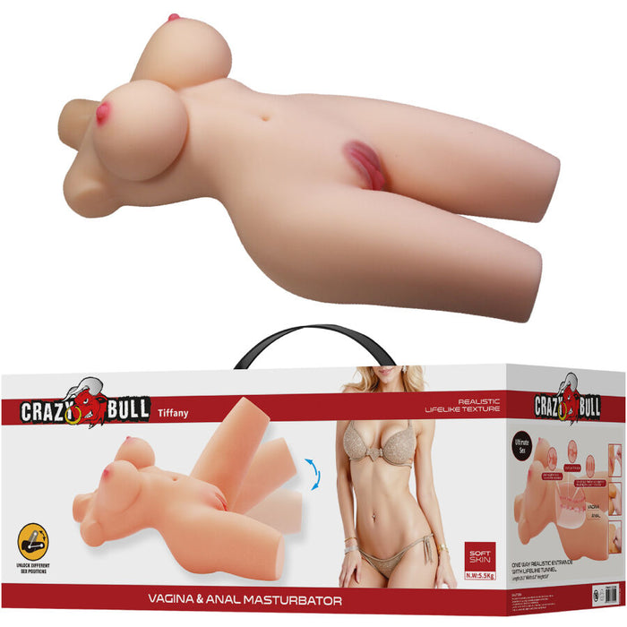 Crazy Bull Tiffany Torso Femenino Realista Vagina Y Ano