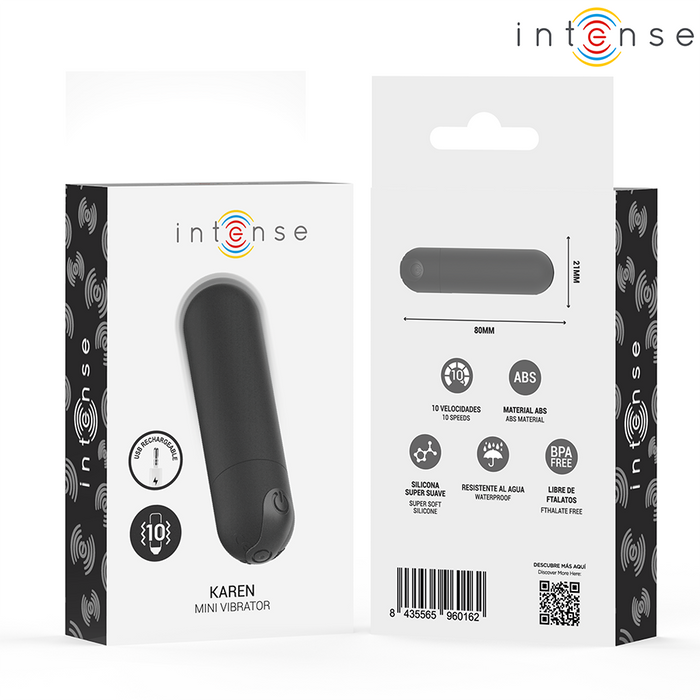 Intense Karen Mini Rechargeable Vibrating Bullet Black
