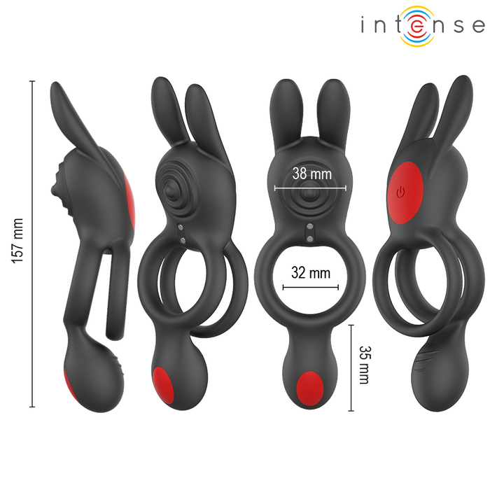 Intense Quinn Double Vibration Ring Remote Control