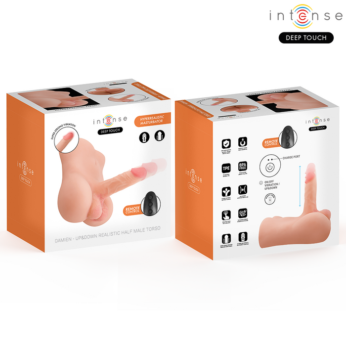 Intense Deep Touch Damien Torso With Realistic Dildo With Pushing And Vibration Remote Control 3.5 Kg