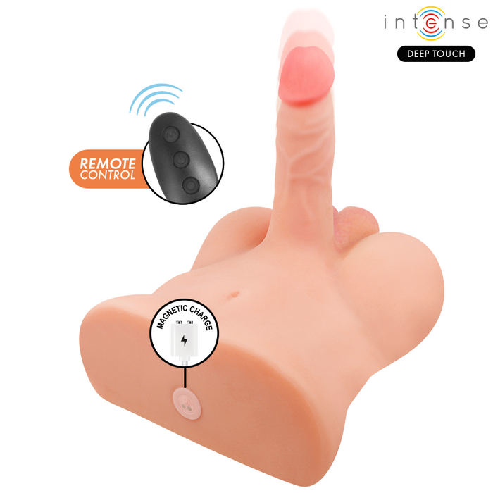 Intense Deep Touch Damien Torso With Realistic Dildo With Pushing And Vibration Remote Control 3.5 Kg