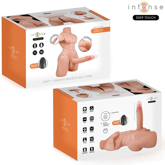 Intense Deep Touch Marty Torso With Anus And Realistic Dildo With Pushing And Vibration, Remote Control, 6.2 Kg