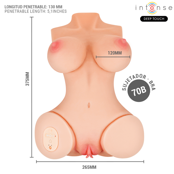 Intense Deep Touch Vero Torso Vagina With Suction, Heat, Vibration And Voice Effects L 5.5 Kg