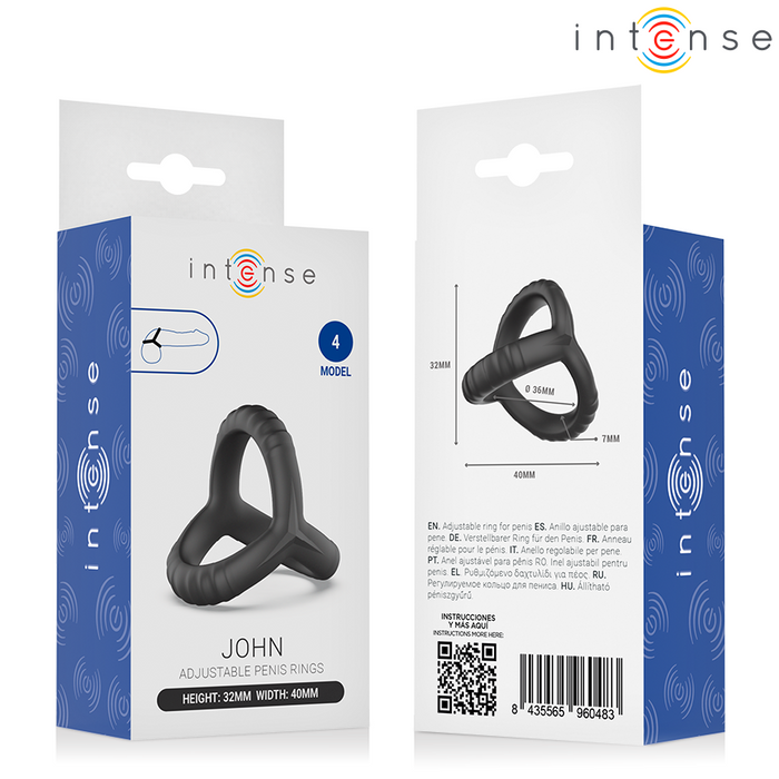 Intense John Adjustable Triple Penis Ring Model 4