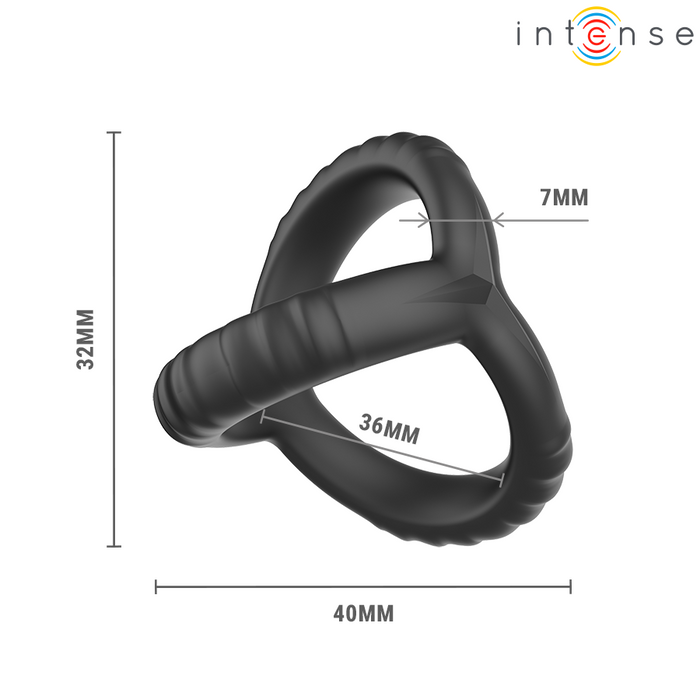 Intense John Adjustable Triple Penis Ring Model 4