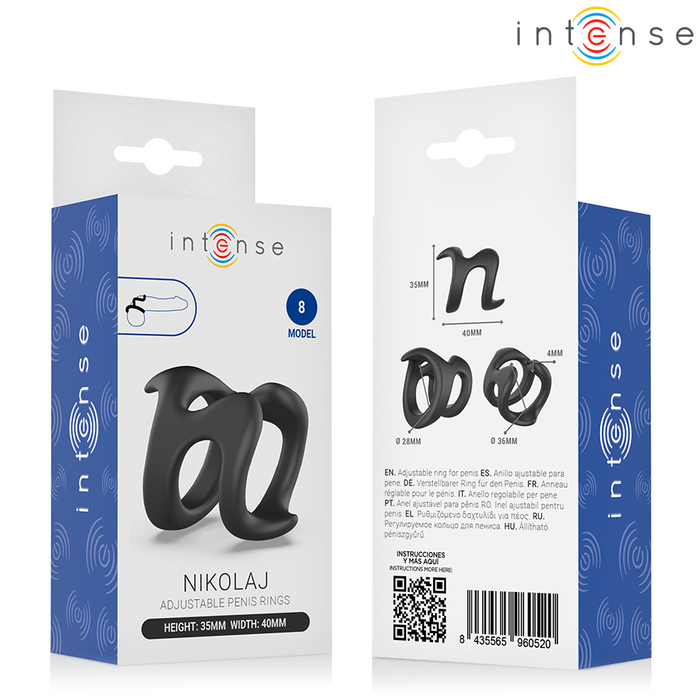 Intense Nikolaj Adjustable Penis Ring Model 8