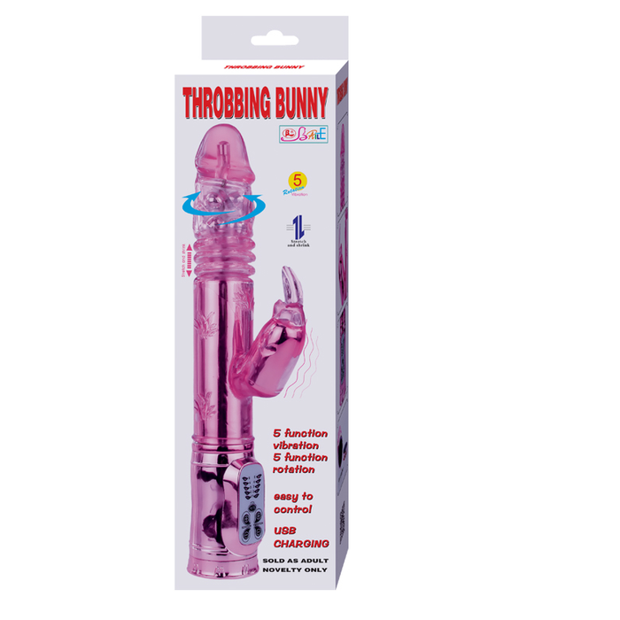 Baile Throbbing Bunny Vibrador Conejito Rosa 29 Cm