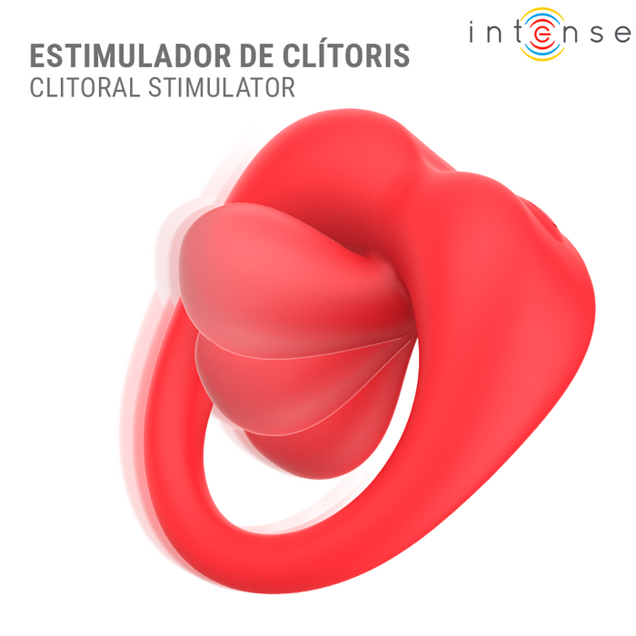 Intense Russell Vibrating Penis Ring With Clitoris Stimulation Red