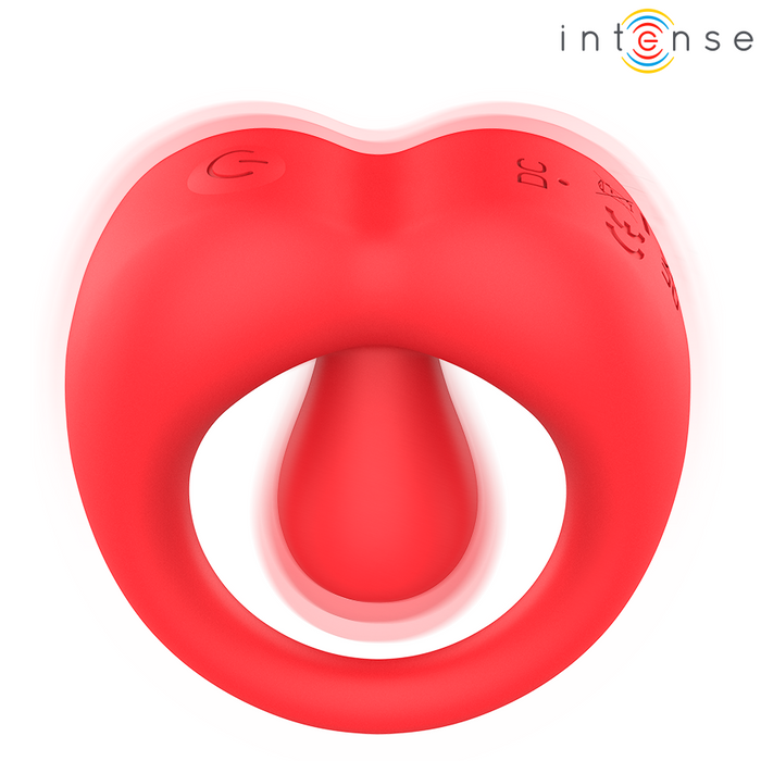 Intense Russell Vibrating Penis Ring With Clitoris Stimulation Red