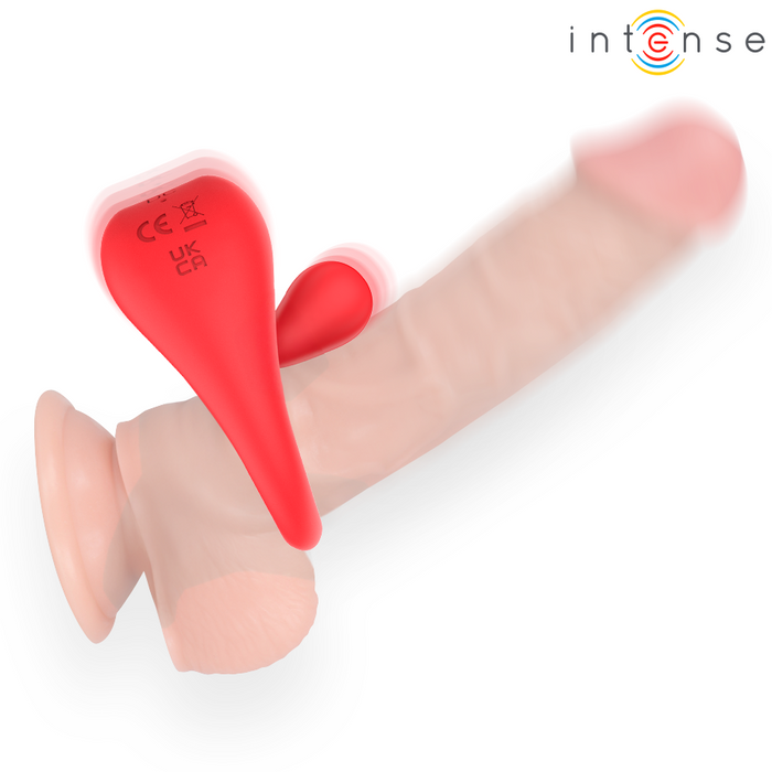 Intense Russell Vibrating Penis Ring With Clitoris Stimulation Red