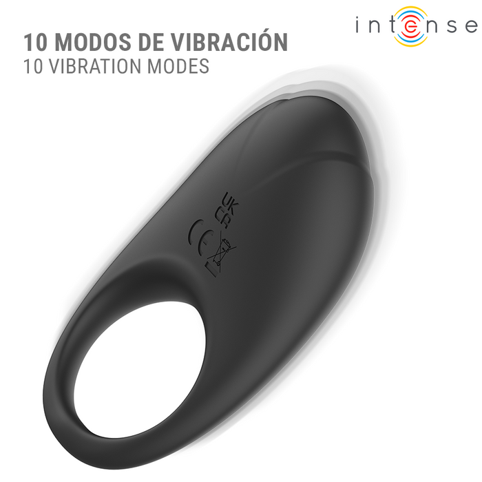 Intense Merlotte Vibrating Penis Ring With Clitoris Stimulation Black